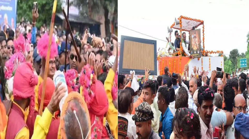 CM शिवराज का अनूपपुर में रोड शो: कहीं हुआ भव्‍य स्‍वागत, तो कहीं काली झंड़ी दिखाकर हुआ विरोध