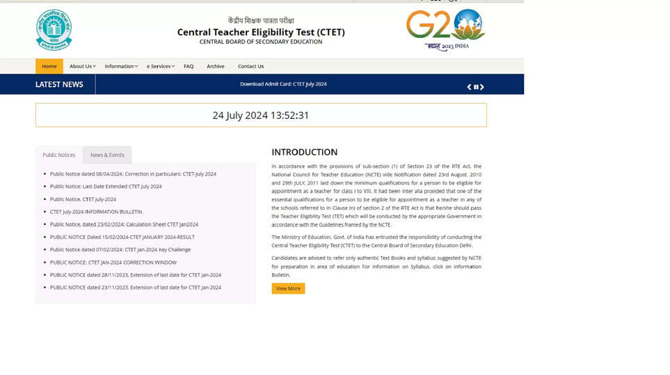 CBSE CTET 2024 July Answer Key Direct Link